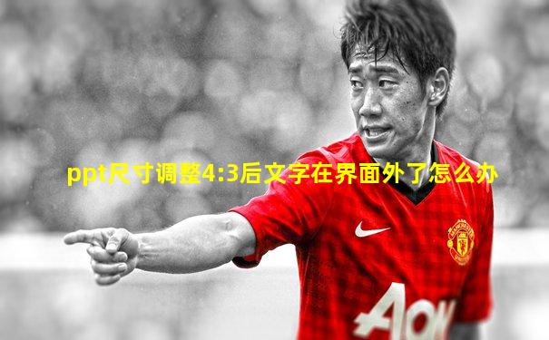 ppt尺寸调整4:3后文字在界面外了怎么办