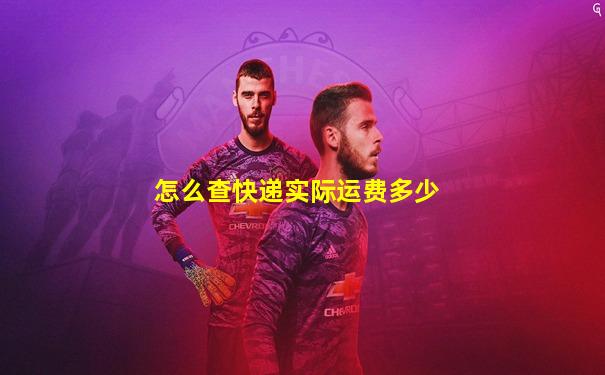 怎么查快递实际运费多少