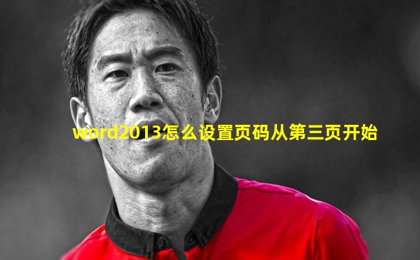 word2013怎么设置页码从第三页开始