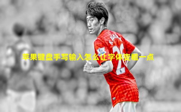 苹果键盘手写输入怎么让字体变粗一点